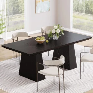 Modern Kitchen Table with Tapered Wood Legs